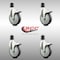 Service Caster 5 Inch 316SS Thermoplastic Rubber Swivel 1-3/4 Inch Stem Caster Set Lock Brake SCC-SS316TTLEX20S514-TPRB-134-4 - alternate 3